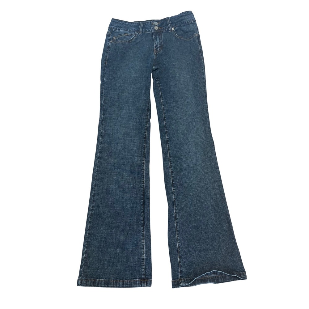 C'est Toi Premium Women Dark Wash Low Rise Flare Bootcut Stretch‎ Jeans Size 5